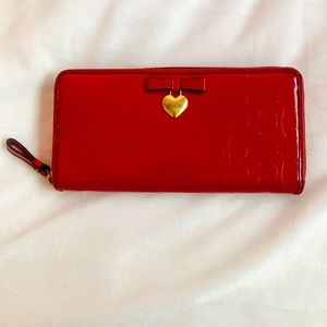 Coach Red Wallet with Zipper